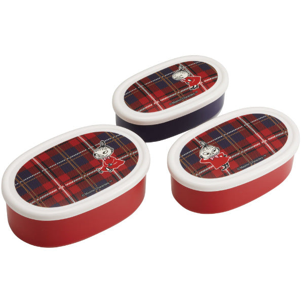 お弁当箱 抗菌 シール容器 3個セット ムーミン リトルミイ チェック