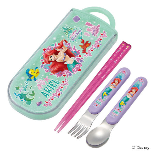 トリオセット 抗菌 箸 スプーン フォーク リトル・マーメイド アリエル