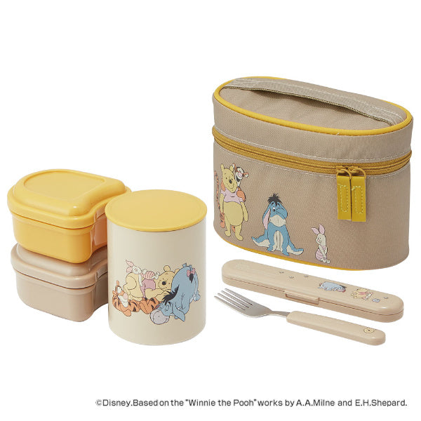 弁当箱 保温 560ml 抗菌 保温ジャー付ランチ くまのプーさん スモーキーカラー