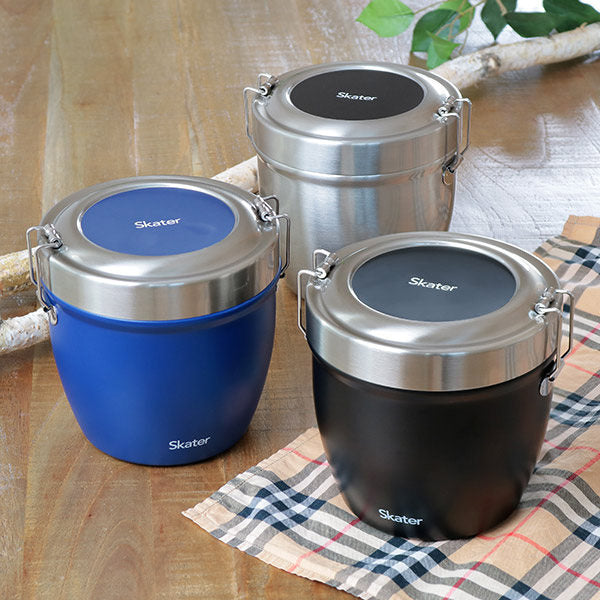 弁当箱 保温 抗菌 800ml 丼 真空ステンレス SKATER 保温弁当箱 -15