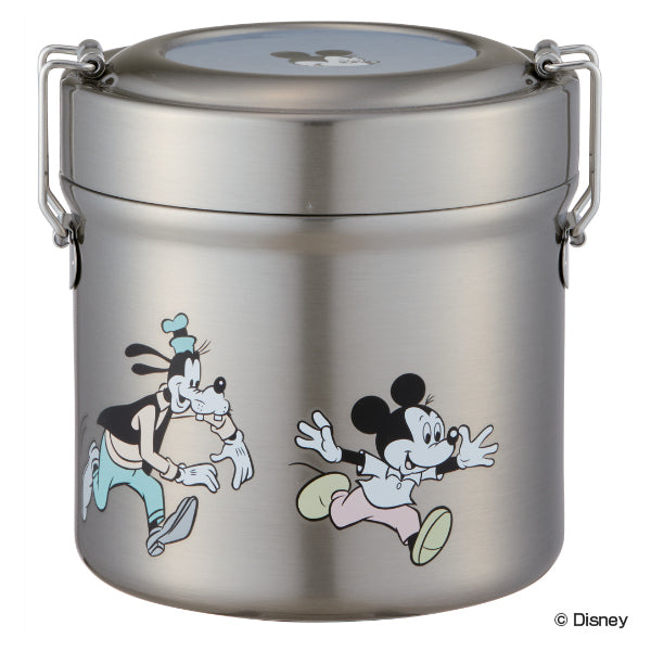 弁当箱 保温 600ml 丼 抗菌 真空ステンレス ミッキーマウス スモーキーカラー