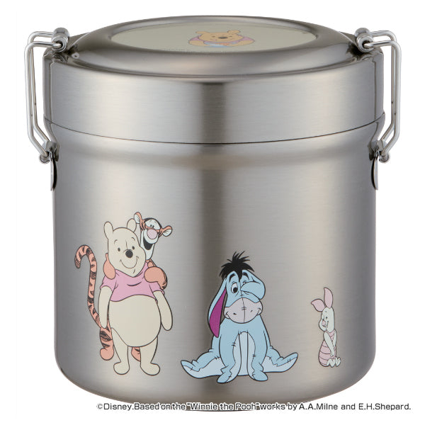 弁当箱 保温 丼 600ml 抗菌 真空ステンレス 保温弁当箱 くまのプーさん スモーキーカラー