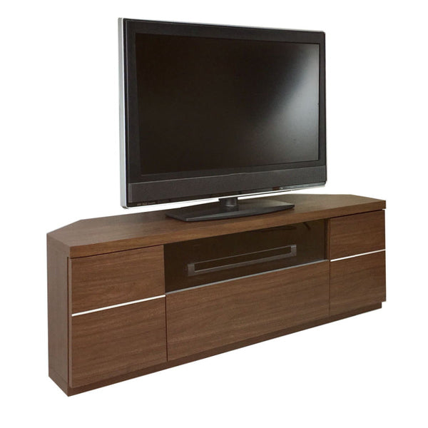 テレビ台 コーナー用 ローボード 薄型 ハーフガラス引出し 幅120cm