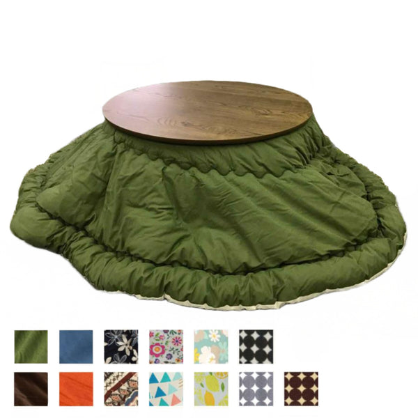 こたつ布団 円形 厚掛け 直径210cm 丸 日本製 綿100％ 消臭