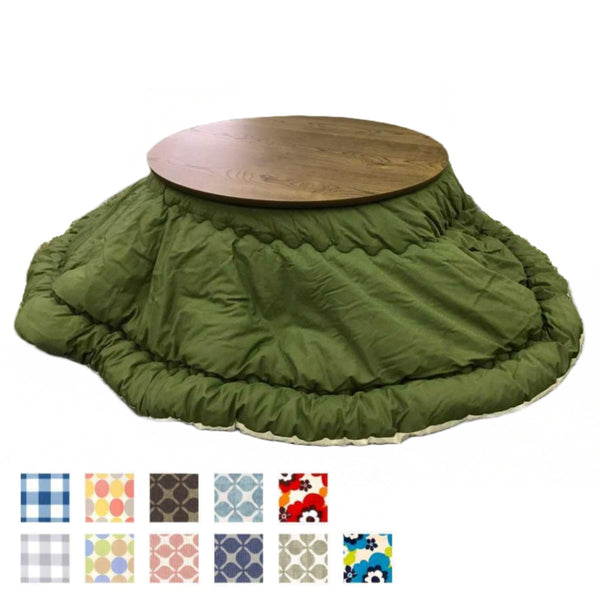 こたつ布団 円形 厚掛け 直径210cm 丸 日本製 綿100％ 消臭