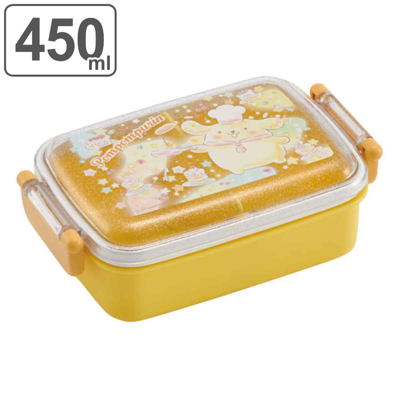 お弁当箱 1段 450ml 抗菌 ふわっと タイトランチ ポムポムプリン