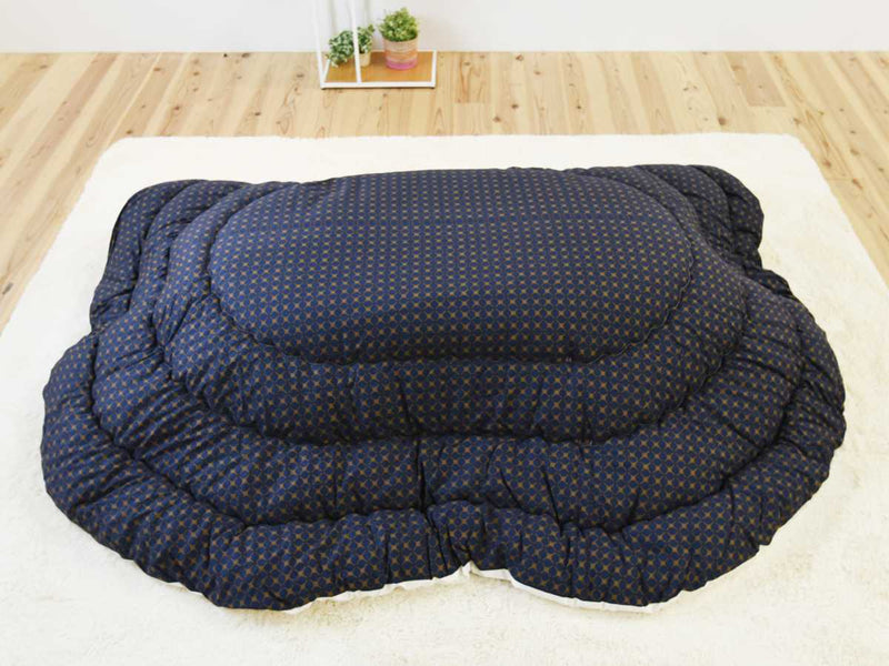 こたつ布団 楕円形 厚掛け 210×300cm 丸 日本製 綿100％ 消臭