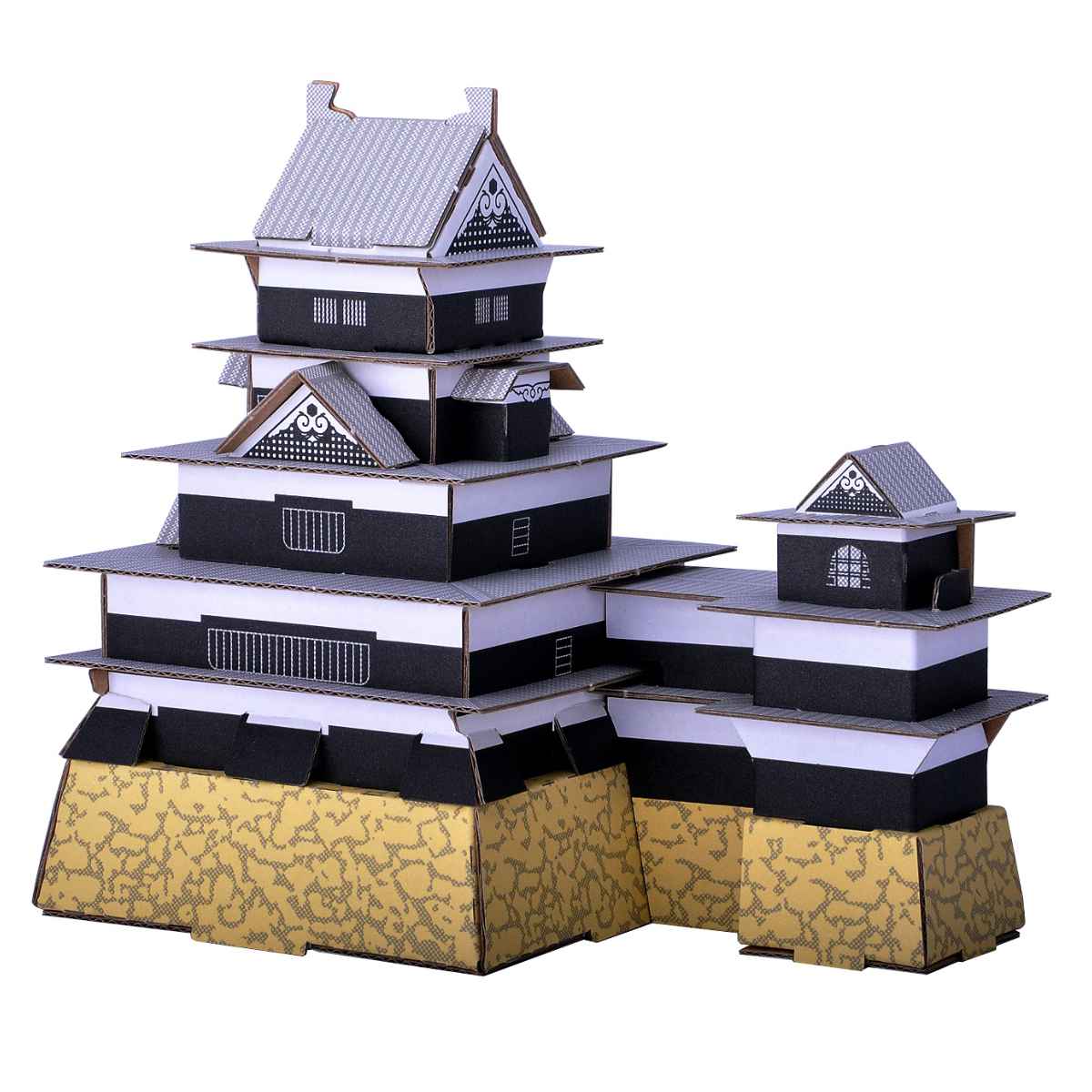 松本城バッチセット 工作キット ダンボール製 hacomo kids 日本のお城 松本城 – ハウジー