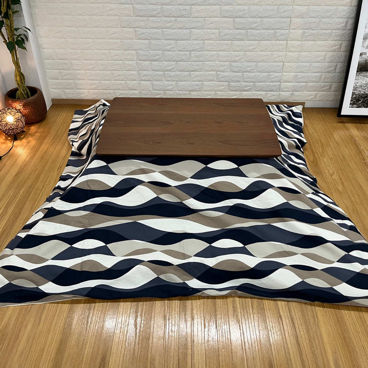 こたつ布団カバー 200×200cm 正方形 ウェーブ 綿100％ 日本製 -14