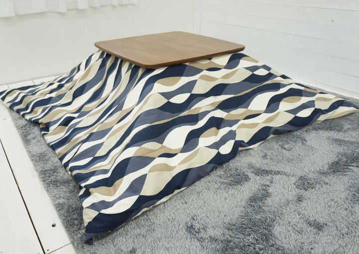 こたつ布団カバー 200×200cm 正方形 ウェーブ 綿100％ 日本製 -9