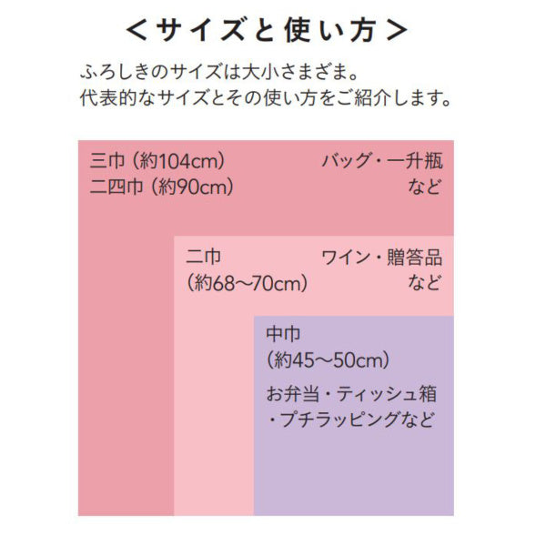 風呂敷 70cm 70季色 利休梅 コン／ムラサキ -8