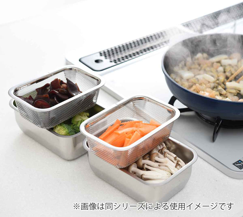 お料理はかどる蓋付き角バット 1/4サイズ 角型 ステンレス 日本製