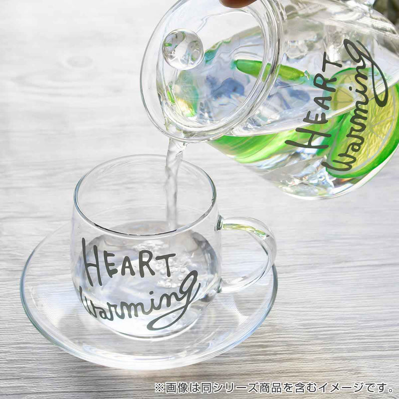カップ＆ソーサー 250ml HEART Warming 耐熱ガラス
