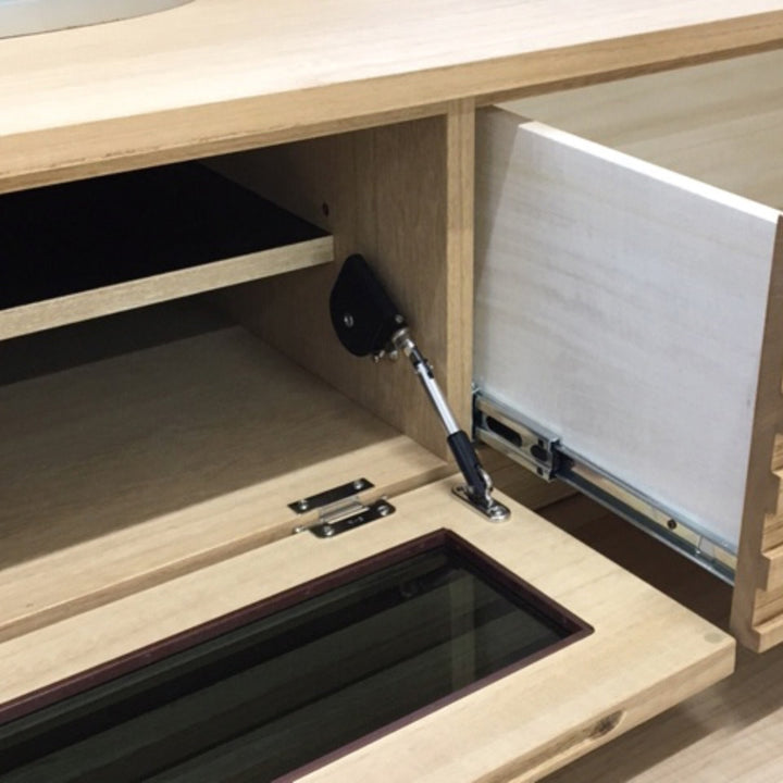 テレビ台 ローボード 桐無垢材 ルーバーデザイン 幅120cm -6