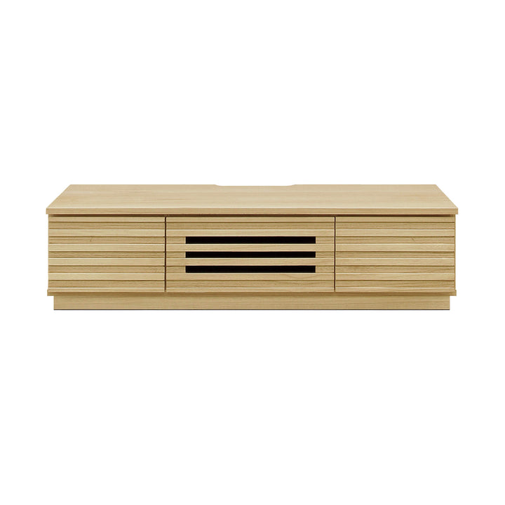 テレビ台 ローボード 桐無垢材 ルーバーデザイン 幅120cm -1