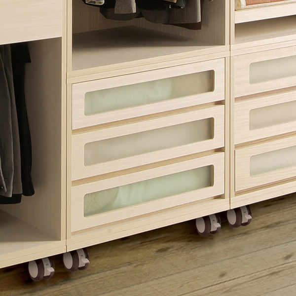 チェスト 窓付き3段 桐製 マルチクローゼット収納 約幅76cm – ハウジー