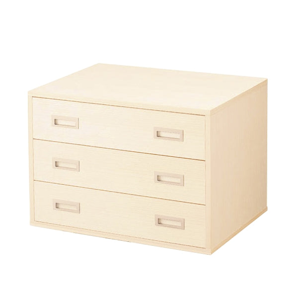 チェスト 3段 桐製 マルチクローゼット収納 約幅76cm -1