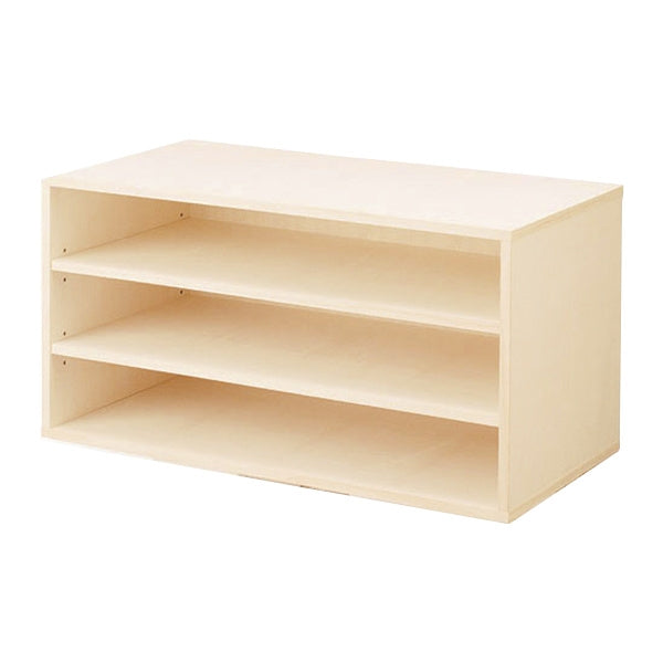 シェルフ 3段 桐製 マルチクローゼット収納 幅100cm -1