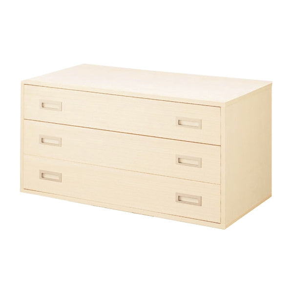 チェスト 3段 桐製 マルチクローゼット収納 幅100cm -1