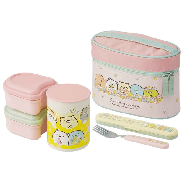 弁当箱 保温 560ml 抗菌 フォーク付き すみっコぐらし ねこのきょうだいにであいました