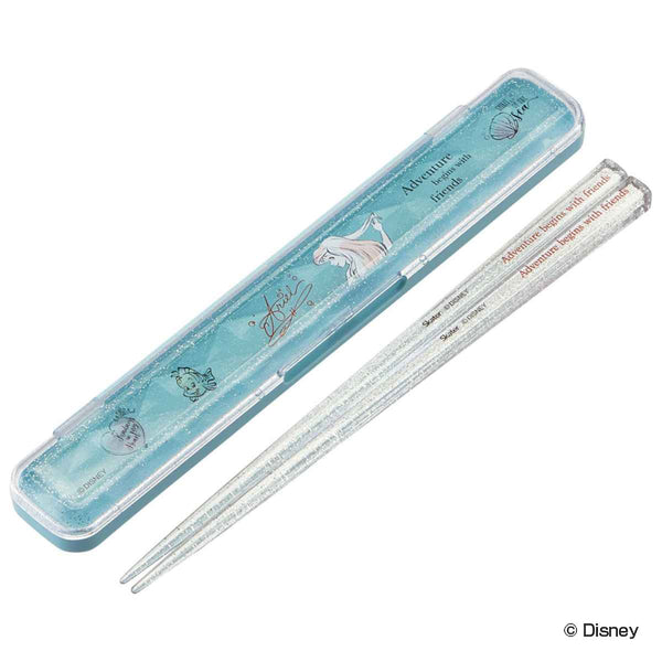 箸箱セット ダイヤカット 箸 18cm リトル・マーメイド アリエル ファブリック