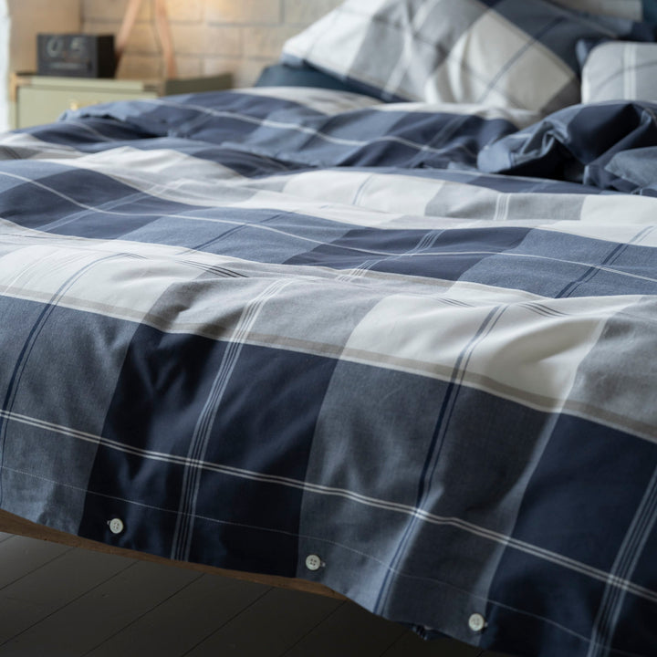 掛け布団カバー Fab the Home ダブル アクロス 綿100％ チェック柄 -11