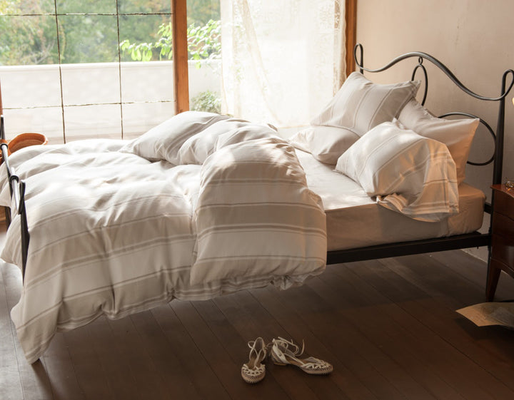 掛け布団カバー Fab the Home ダブル シックストライプ 綿100％ -6