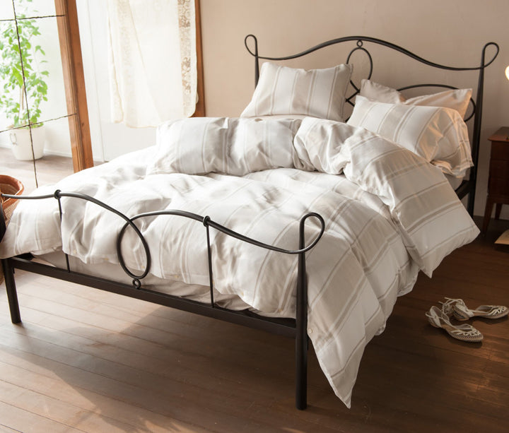 掛け布団カバー Fab the Home ダブル シックストライプ 綿100％ -7