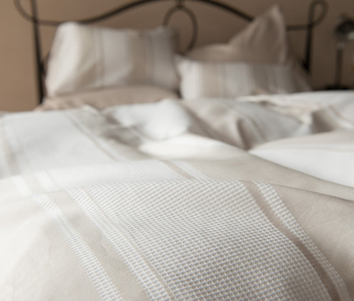 掛け布団カバー Fab the Home ダブル シックストライプ 綿100％ -8