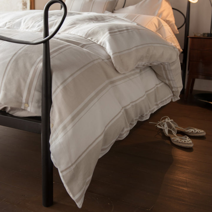 掛け布団カバー Fab the Home ダブル シックストライプ 綿100％ -9