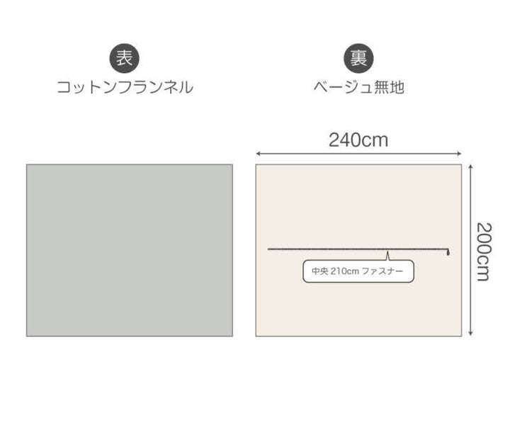 こたつ布団カバーFabtheHome200X240cm長方形コットンフランネル
