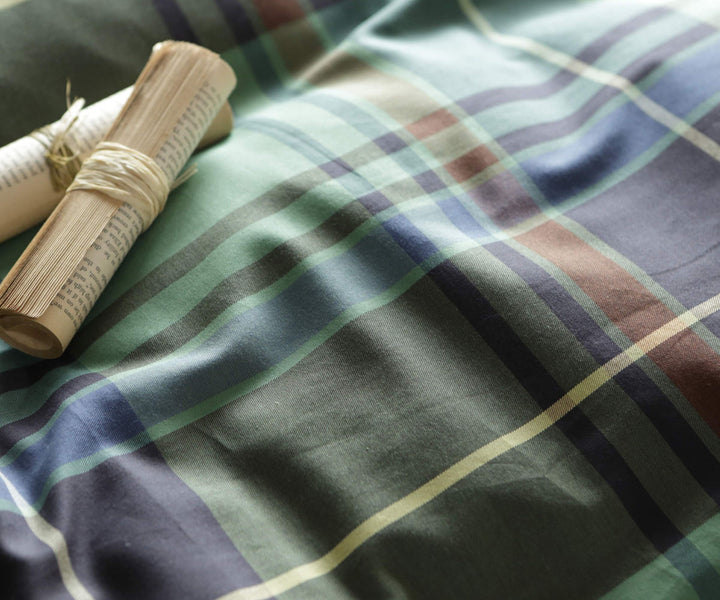 掛け布団カバーFabtheHomeダブルハイランドチェック柄綿100％