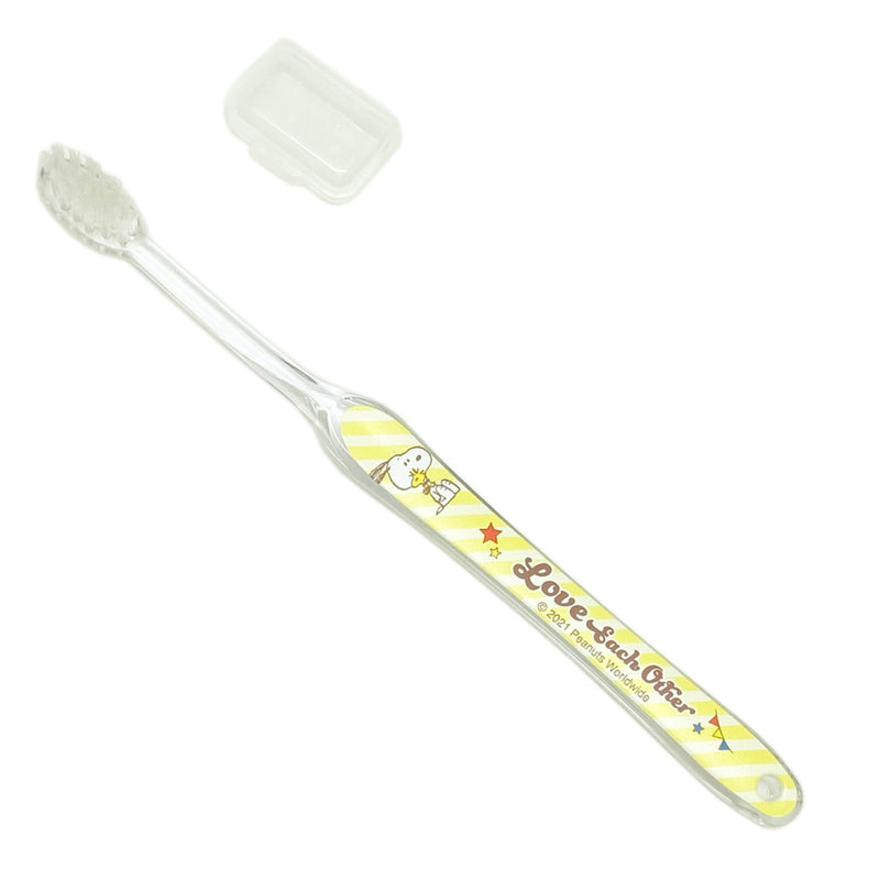 歯ブラシ 子供 17.5cm PEANUTS スヌーピー 歯ブラシキャップ付き