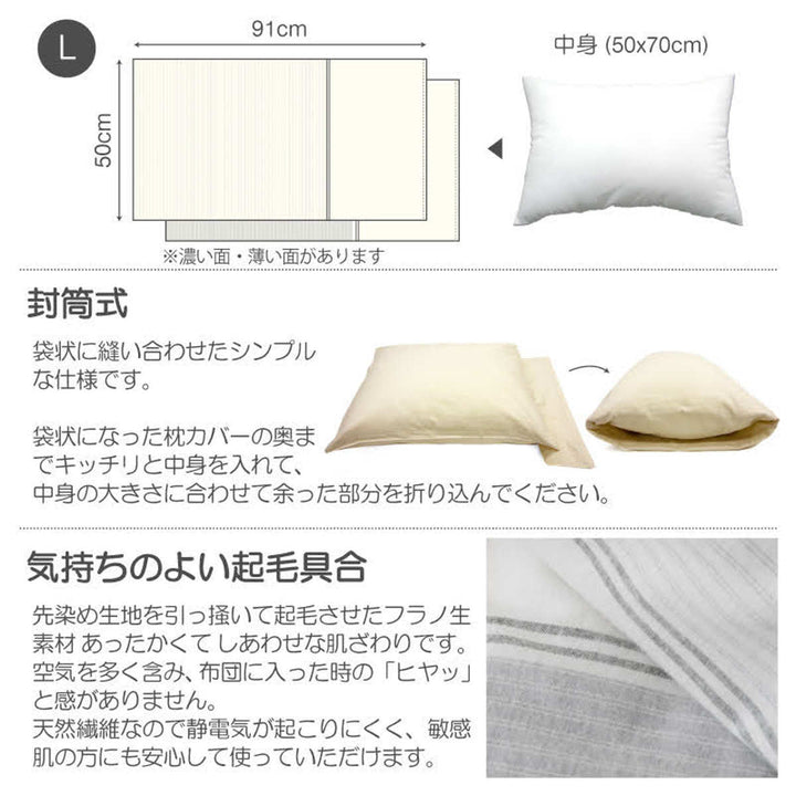 枕カバー Fab the Home 50Ｘ70cm用 レヴィ 北欧 綿100％ -5