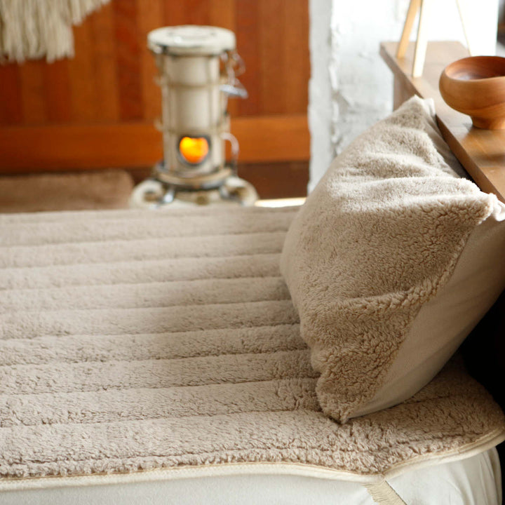 敷きパッド Fab the Home シングル ムクムク ボア -13