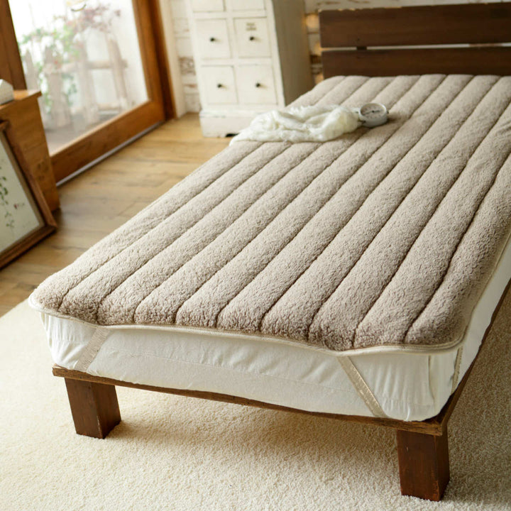 敷きパッド Fab the Home シングル ムクムク ボア -15