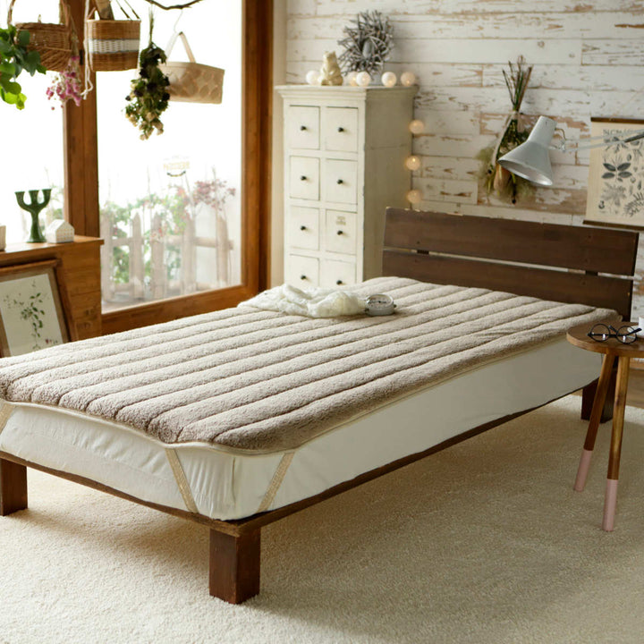 敷きパッド Fab the Home シングル ムクムク ボア -16