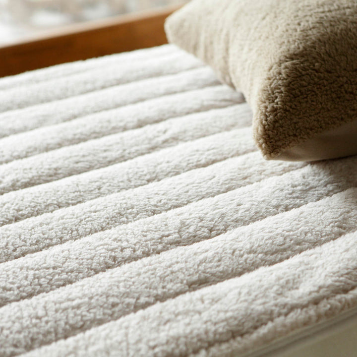 敷きパッド Fab the Home シングル ムクムク ボア -18