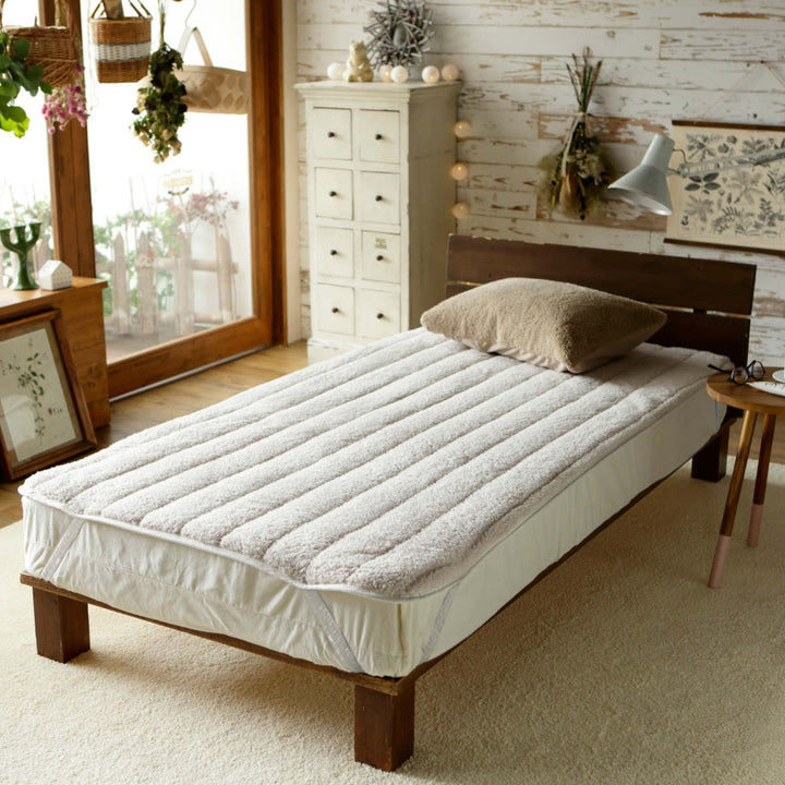 敷きパッド Fab the Home シングル ムクムク ボア -19