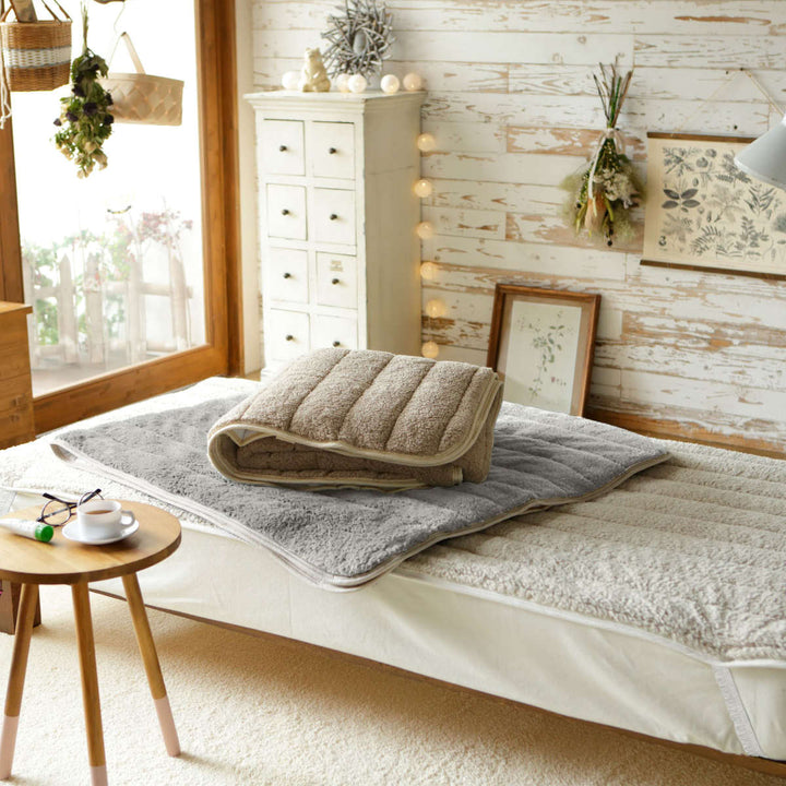 敷きパッド Fab the Home シングル ムクムク ボア -8