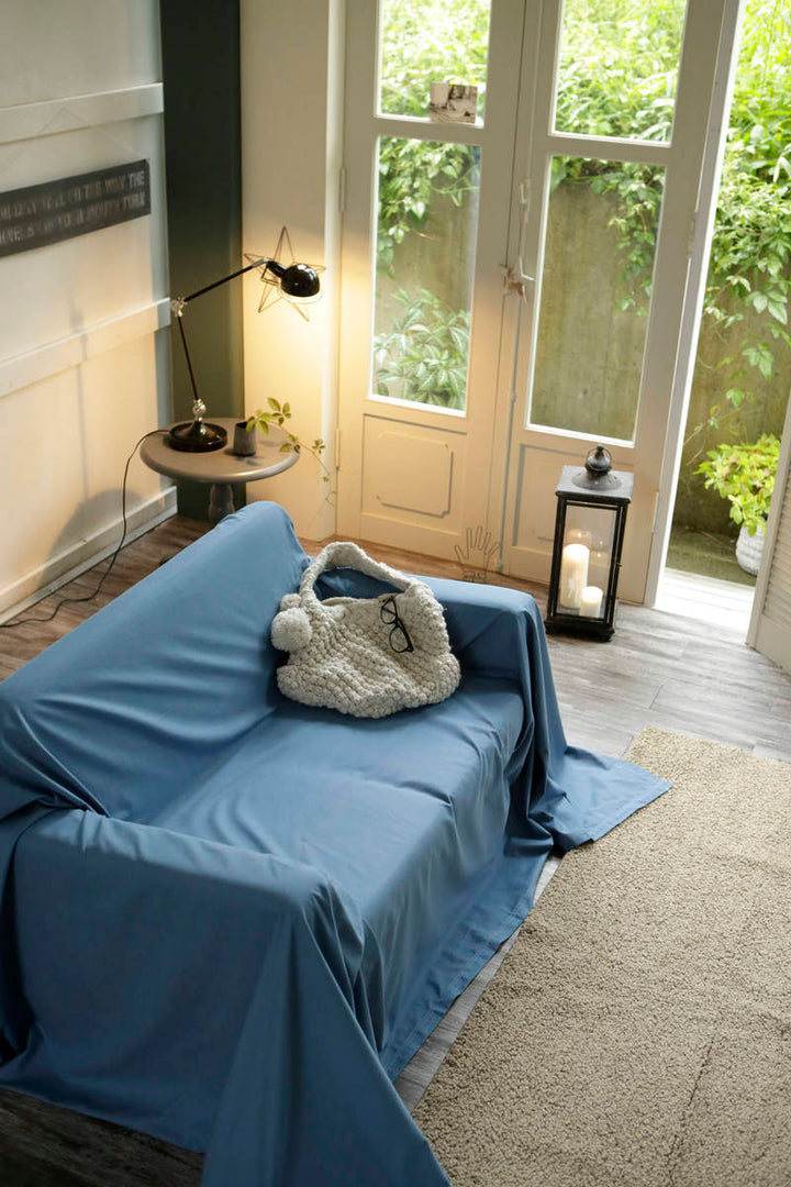 マルチカバー Fab the Home 210×210cm ライトデニム 綿100％ -13