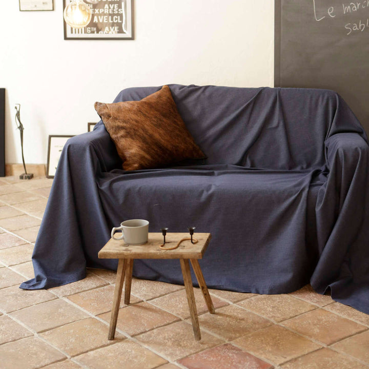 マルチカバー Fab the Home 210×210cm ライトデニム 綿100％ -16