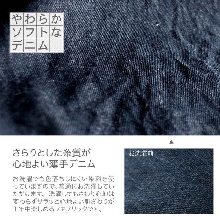 マルチカバー Fab the Home 210×210cm ライトデニム 綿100％ -20