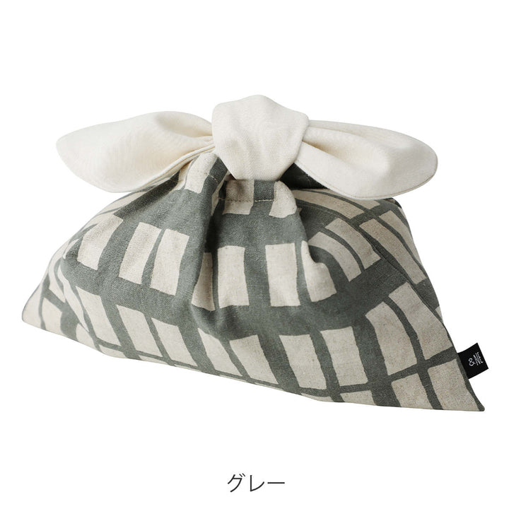 ＆NE 弁当袋 リボン 格子柄 -3