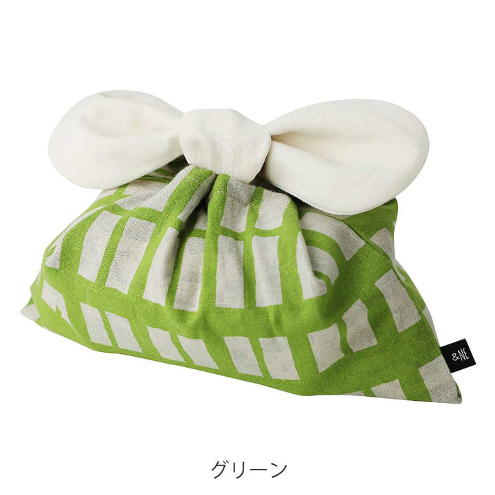 ＆NE 弁当袋 リボン 格子柄 -5