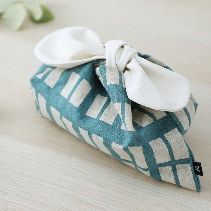 ＆NE 弁当袋 リボン 格子柄 -8