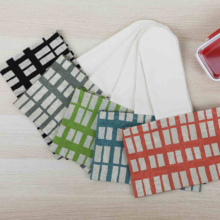 ＆NE 弁当袋 リボン 格子柄 -10