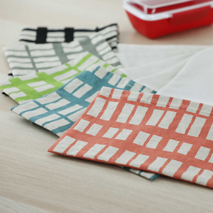 ＆NE 弁当袋 リボン 格子柄 -11