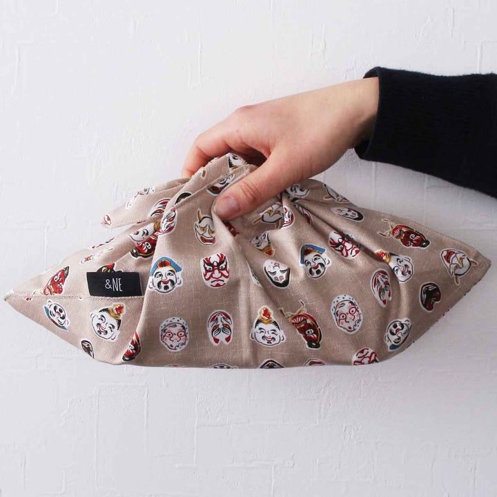 ＆NE 弁当袋 日本柄 お面 日本製 -6