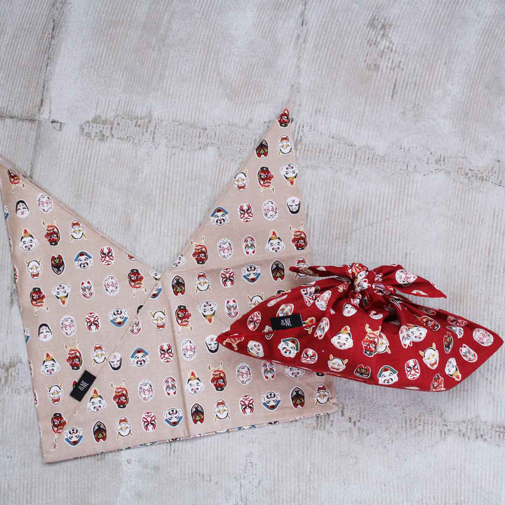 ＆NE 弁当袋 日本柄 お面 日本製 -8